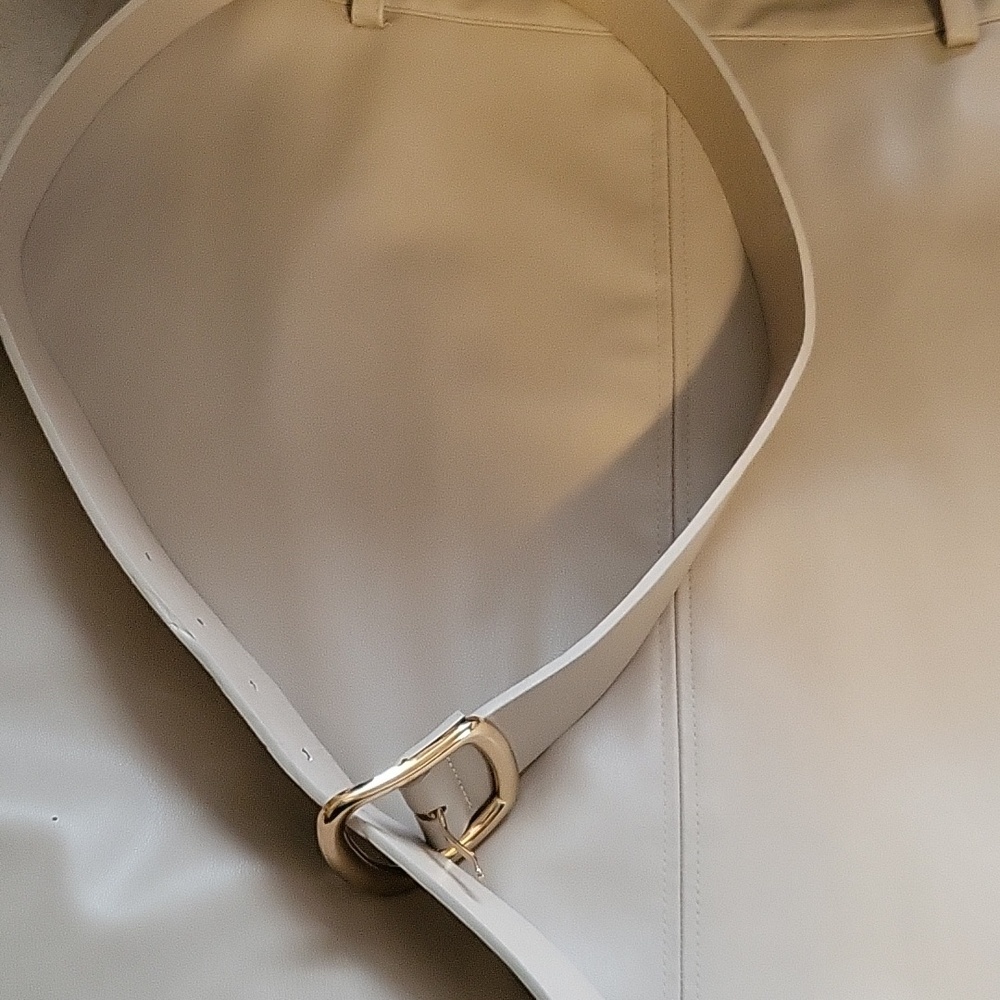 Zara Belted Faux Leather A Line Midi Skirt With Matching Belt Size Small - Picture 6 of 6